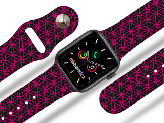 Apple watch řemínek geometrie fialová barva designu: fialová, Rozměr: 38/40/41mm