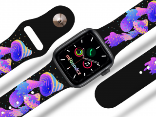 Apple watch řemínek Houbičky Barva: Černá, Rozměr: 38/40/41mm