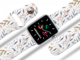 Apple watch řemínek Kytky barva pásku: bílá, Rozměr: 38/40/41mm
