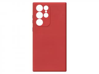 Jednobarevný kryt červený na Samsung Galaxy S22 Ultra