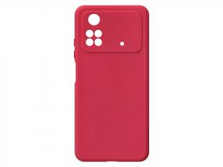 Jednobarevný kryt červený na Xiaomi Poco M4 Pro 4G