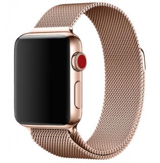 Milánský tah magnetický pro Apple Watch 42/44/45/49mm Barevná varianta: Růžovo - Zlatá