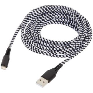 Nabíjecí a datový kabel Lightning Barva: Černo-Bílý