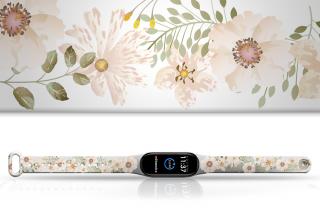 Náhradní náramek Mi band 3/4/5/6/7 Bílá louka Pro Přístroj: Xiaomi Mi Band 7, Barevná varianta: Bílá