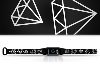 Náhradní náramek Mi band 3/4/5/6/7 Diamanty Pro Přístroj: Xiaomi Mi band 5/6/7, Barva: Vícebarevná