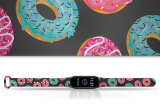 Náhradní náramek Mi band 3/4/5/6/7 Donut Barevná varianta: Černá, Pro Přístroj: Xiaomi Mi band 3/4