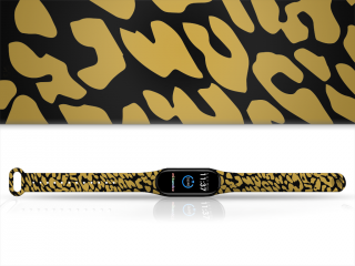 Náhradní náramek Mi band 3/4/5/6/7 Gepard zlatý Pro Přístroj: Xiaomi Mi band 5/6/7, Barva: Vícebarevná