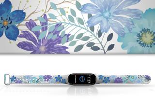 Náhradní náramek Mi band 3/4/5/6/7 Modrá louka Pro Přístroj: Xiaomi Mi band 5/6, Barevná varianta: Bílá