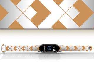 Náhradní náramek Mi band 3/4/5/6/7 Přeložené pruhy Pro Přístroj: Xiaomi Mi Band 7, Barva: Vícebarevná
