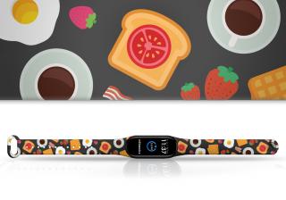 Náhradní náramek Mi band 3/4/5/6/7 Snídaně Pro Přístroj: Xiaomi Mi band 5/6/7, Barva: Vícebarevná