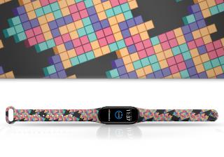 Náhradní náramek Mi band 3/4/5/6/7 Tetris Barevná varianta: Černá, Pro Přístroj: Xiaomi Mi band 3/4