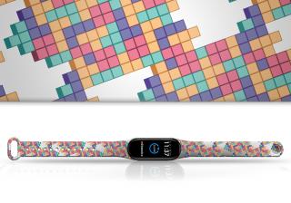 Náhradní náramek Mi band 3/4/5/6/7 Tetris Pro Přístroj: Xiaomi Mi band 5/6, Barevná varianta: Bílá