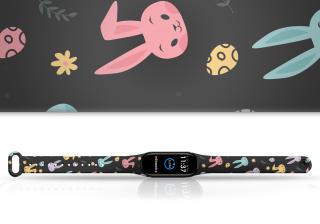 Náhradní náramek Mi band 3/4/5/6/7 Velikonoční zajíčci Pro Přístroj: Xiaomi Mi band 3/4, Barva: Vícebarevná