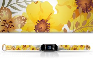 Náhradní náramek Mi band 3/4/5/6/7 Žlutá louka Pro Přístroj: Xiaomi Mi band 3/4, Barevná varianta: Bílá