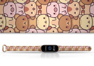 Náhradní náramek Mi band 3/4/5/6/7 Zvířecí motiv Pro Přístroj: Xiaomi Mi band 3/4, Barva: Vícebarevná