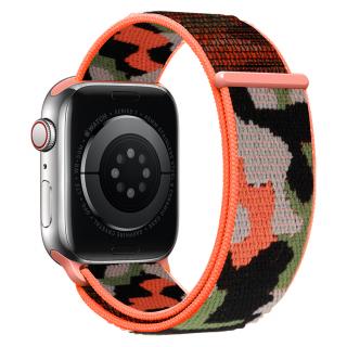 Nylonový řemínek kamufláž pro Apple Watch 42/44/45/49mm Barevná varianta: Oranžová kamufláž