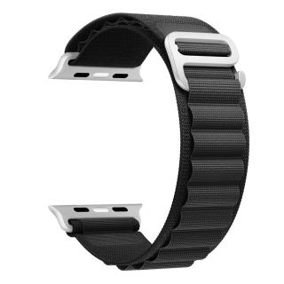 Nylonový řemínek se sponou pro Apple Watch 42/44/45/49mm Barva náramku: Černá