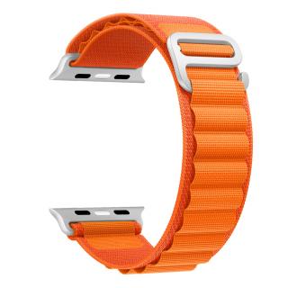 Nylonový řemínek se sponou pro Apple Watch 42/44/45/49mm Barva náramku: Oranžová