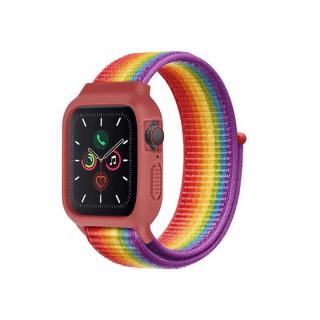 Nylonový set 2v1 pro Apple Watch 42/44/45mm Barevná varianta: Duhová