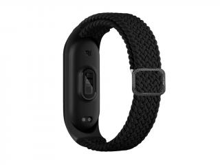 Pletený náhradní náramek Mi Band 3/4/5/6/7 Barevná varianta: Černý