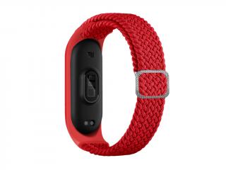 Pletený náhradní náramek Mi Band 3/4/5/6/7 Barevná varianta: Červený