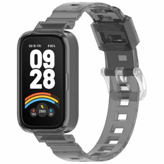 Průhledný silikonový náramek měnící barvu pro Mi Band 9 Active / Redmi Band 3 Barevná varianta: Černý