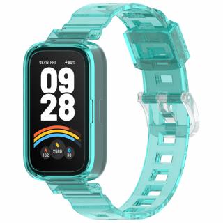 Průhledný silikonový náramek měnící barvu pro Mi Band 9 Active / Redmi Band 3 Barevná varianta: Tyrkysový
