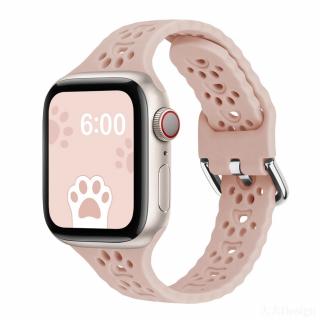 Řemínek s pacičkami a přezkovým zapínáním pro Apple Watch 42/44/45/49mm Barevná varianta: Lososový