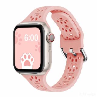 Řemínek s pacičkami a přezkovým zapínáním pro Apple Watch 42/44/45/49mm Barevná varianta: Světle růžový