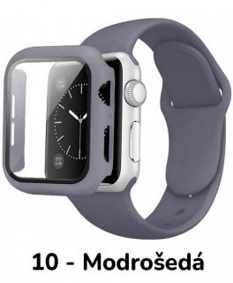 Set 3v1 pro Apple Watch Barevná varianta: 10 - Modrošedá, Velikost: 42mm (series 10), Velikost řemínku: M/L (Pro obvod ruky 15-20 cm)