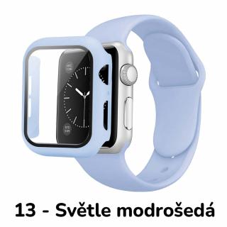 Set 3v1 pro Apple Watch Barevná varianta: 13 - Světle Modrošedá, Velikost: 38mm, Velikost řemínku: M/L (Pro obvod ruky 15-20 cm)