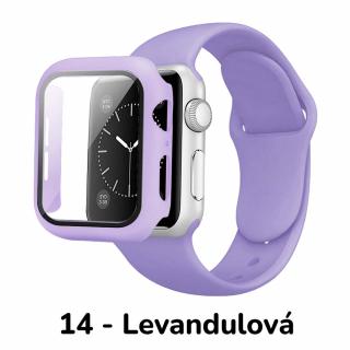 Set 3v1 pro Apple Watch Barevná varianta: 14 - Levandulová, Velikost: 44mm, Velikost řemínku: M/L (Pro obvod ruky 15-20 cm)