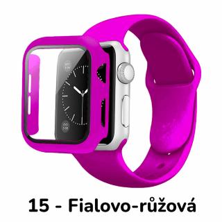 Set 3v1 pro Apple Watch Barevná varianta: 15 - Fialovo Růžová, Velikost: 42mm, Velikost řemínku: M/L (Pro obvod ruky 15-20 cm)