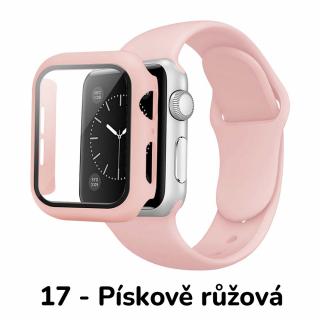 Set 3v1 pro Apple Watch Barevná varianta: 17 - Pískově Růžová, Velikost: 38mm, Velikost řemínku: M/L (Pro obvod ruky 15-20 cm)