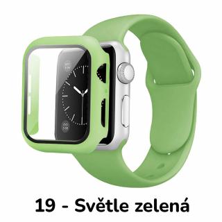 Set 3v1 pro Apple Watch Barevná varianta: 19 - Světle Zelená, Velikost: 38mm, Velikost řemínku: M/L (Pro obvod ruky 15-20 cm)