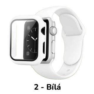 Set 3v1 pro Apple Watch Barevná varianta: 2 - BÍLÁ, Velikost: 44mm, Velikost řemínku: M/L (Pro obvod ruky 15-20 cm)