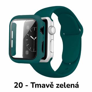 Set 3v1 pro Apple Watch Barevná varianta: 20 - Tmavě Zelená, Velikost: 38mm, Velikost řemínku: M/L (Pro obvod ruky 15-20 cm)