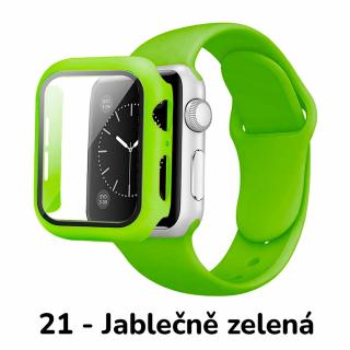 Set 3v1 pro Apple Watch Barevná varianta: 21 - Jablečně Zelená, Velikost: 38mm, Velikost řemínku: M/L (Pro obvod ruky 15-20 cm)