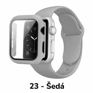 Set 3v1 pro Apple Watch Barevná varianta: 23 - Šedá, Velikost: 38mm, Velikost řemínku: M/L (Pro obvod ruky 15-20 cm)