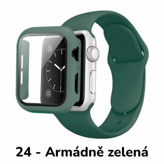 Set 3v1 pro Apple Watch Barevná varianta: 24 - Armádně zelená, Velikost: 38mm, Velikost řemínku: M/L (Pro obvod ruky 15-20 cm)