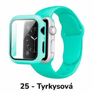 Set 3v1 pro Apple Watch Barevná varianta: 25 - Tyrkysová, Velikost: 41mm, Velikost řemínku: M/L (Pro obvod ruky 15-20 cm)