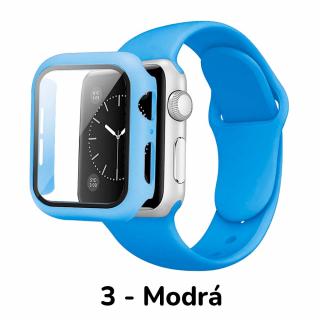 Set 3v1 pro Apple Watch Barevná varianta: 3 - Modrá, Velikost: 38mm, Velikost řemínku: S/M (Pro obvod ruky 13-18 cm)