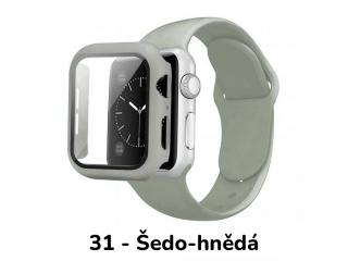 Set 3v1 pro Apple Watch Barevná varianta: 31 - Šedo-hnědá, Velikost: 41mm, Velikost řemínku: S/M (Pro obvod ruky 13-18 cm)