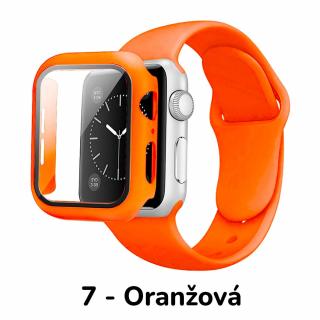 Set 3v1 pro Apple Watch Barevná varianta: 7 - ORANŽOVÁ, Velikost: 44mm, Velikost řemínku: M/L (Pro obvod ruky 15-20 cm)