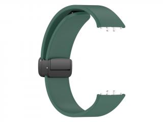 Silikonový řemínek s drážkou a magnetickým zapínáním pro Samsung Galaxy Fit 3 Barva náramku: Tmavě zelená