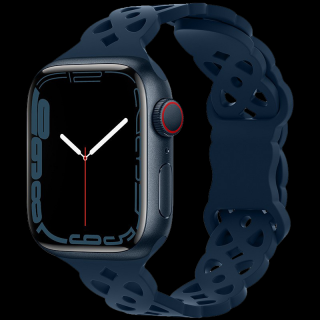 Silikonový úzký perforovaný řemínek pro Apple Watch 38/40/41mm Barevná varianta: Modrý