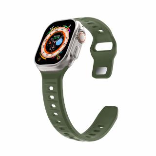 Silikonový vroubkovaný řemínek pro Apple Watch 38/40/41mm Barevná varianta: Armádně zelený