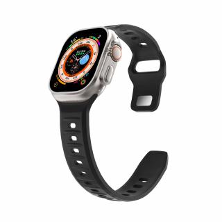 Silikonový vroubkovaný řemínek pro Apple Watch 38/40/41mm Barevná varianta: Černý