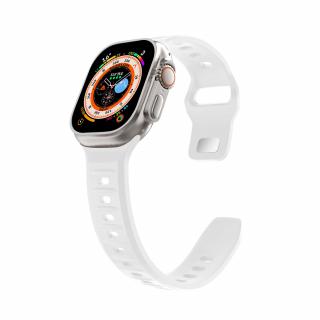 Silikonový vroubkovaný řemínek pro Apple Watch 42/44/45/49mm Barevná varianta: Bílý