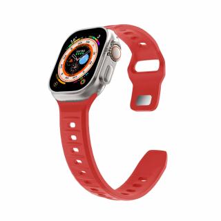 Silikonový vroubkovaný řemínek pro Apple Watch 42/44/45/49mm Barevná varianta: Červený